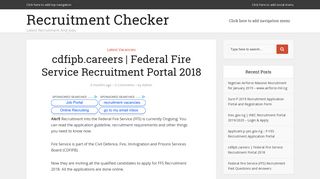 
                            8. cdfipb.careers | Federal Fire Service Recruitment Portal 2018