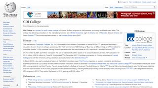 
                            11. CDI College - Wikipedia