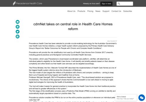 
                            1. cdmNet – Precedence Health Care
