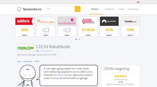 
                            8. ? CDON NO Rabattkode || Opp til 70% Rabatt ⇒ EKSKLUSIVT