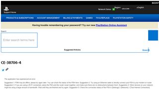 
                            2. CE-38706-4 - PlayStation Support