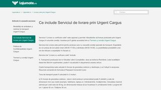 
                            6. Ce include Serviciul de livrare prin Urgent Cargus – Lajumate.ro