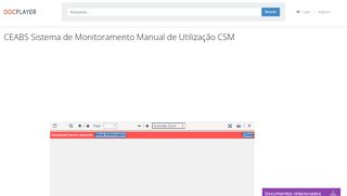 
                            6. CEABS Sistema de Monitoramento Manual de Utilização CSM - PDF