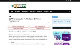 
                            5. CEAT Employability Test Syllabus & Pattern - Freshersworld