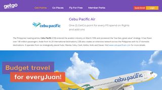 
                            3. Cebu Pacific Air | Earn GetGo points