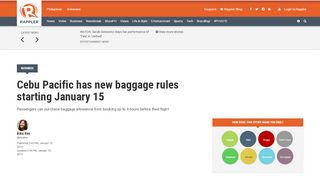 
                            8. Cebu Pacific has new baggage rules starting January 15 - Rappler