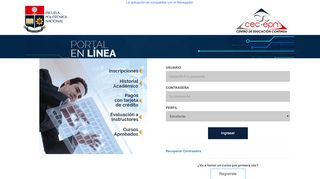 
                            5. CEC: Portal en Línea - CEC-EPN