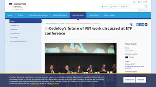 
                            10. Cedefop's future of VET work discussed at ETF conference | Cedefop