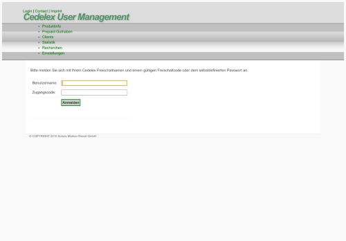 
                            2. Cedelex User Management - Login