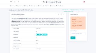 
                            13. cedeppservice.net Traffic Worth - Developer Oasis