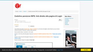 
                            12. Cedolino pensione INPS: link diretto alla pagina di Login