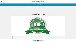 
                            6. CEEBOOK.NET LOGIN - NECO GCE ANSWERS