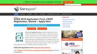 
                            11. CEED 2019 Application Form, CEED Registration, Started - Apply Here