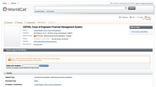 
                            9. CEFMS, Corps of Engineers Financial Management System. (Book ...
