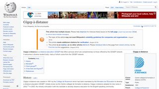 
                            10. Cégep à distance - Wikipedia