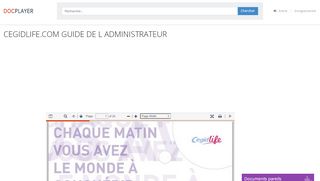 
                            6. CEGIDLIFE.COM GUIDE DE L ADMINISTRATEUR - PDF - DocPlayer.fr