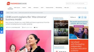 
                            13. CEIBS event explains the 'Miss Universe' business model ...