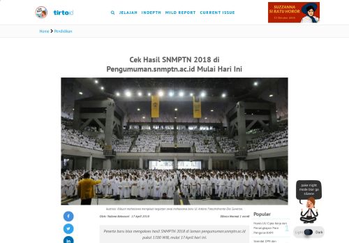 
                            3. Cek Hasil SNMPTN 2018 di Pengumuman.snmptn.ac.id Mulai Hari Ini ...