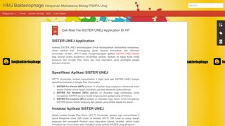
                            10. Cek Nilai Via SISTER UNEJ Application Di HP | HMJ Bakteriophage