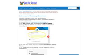 
                            8. Cek Siswa Penerima KIP melalui Login Operator Sekolah | Operator ...