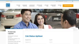 
                            2. Cek Status Aplikasi - PT BFI Finance Indonesia Tbk