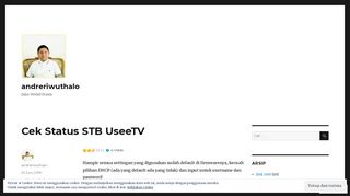 
                            7. Cek Status STB UseeTV – andreriwuthalo