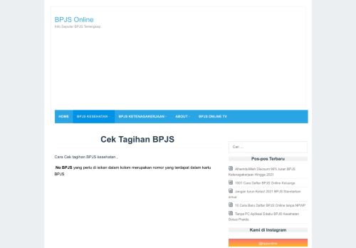 
                            6. Cek Tagihan BPJS – BPJS Online