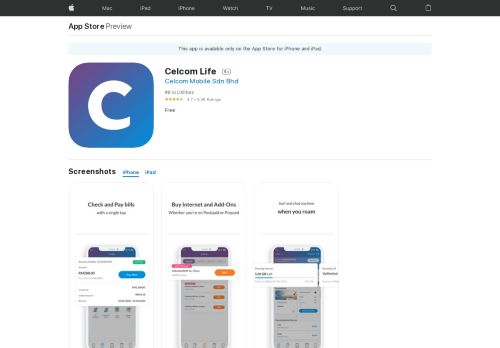 
                            12. Celcom Life on the App Store - iTunes - Apple