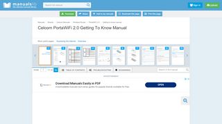 
                            3. CELCOM PORTAWIFI 2.0 GETTING TO KNOW MANUAL Pdf ...