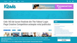 
                            11. Cele 183 de lucrari finaliste din The Yahoo! Login Page Creative ...
