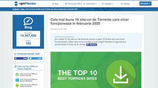 
                            11. Cele mai populare 10 site-uri de Torrente (NEBLOCATE) în 2019
