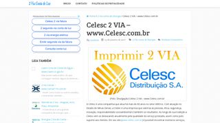 
                            6. Celesc 2 VIA - www.Celesc.com.br - Segunda VIA Celesc