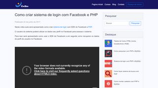 
                            10. Celke Como criar sistema de login com Facebook e PHP
