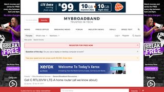 
                            10. Cell C RTL30VW LTE-A home router (all we know about) | MyBroadband