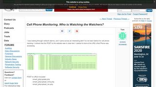 
                            11. Cell Phone Monitoring. Who is Watching the Watchers? - SANS ...