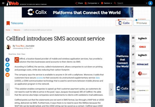 
                            9. Cellfind introduces SMS account service | ITWeb