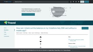 
                            12. cellphones - How can I check out the balance on my Vodafone Italy ...