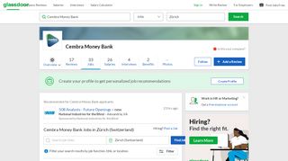 
                            13. Cembra Money Bank Jobs in Zürich | Glassdoor