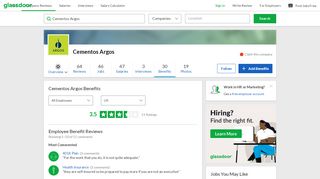 
                            5. Cementos Argos Employee Benefits and Perks | Glassdoor