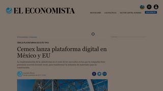 
                            12. Cemex lanza plataforma digital en México y EU | El Economista