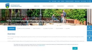 
                            4. CEMS Masters in International Management | UCD Smurfit School