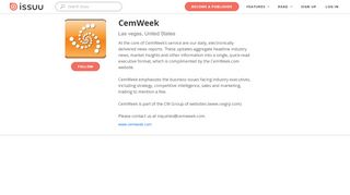 
                            2. CemWeek - Issuu