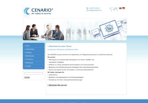 
                            1. CENARIO for safety & security: Willkommen