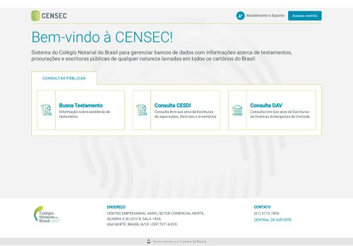 
                            1. CENSEC – Central Notarial de Serviços Eletrônicos Compartilhados