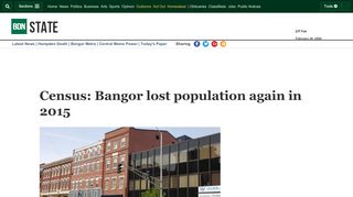 
                            5. Census: Bangor lost population again in 2015 — State — Bangor ...