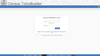 
                            6. Census TableBuilder - Log in - Australian Bureau of Statistics