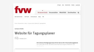 
                            11. Centara Hotels: Website für Tagungsplaner - FVW.de