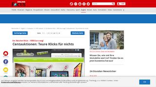 
                            5. Centauktionen: Teure Klicks für nichts - FOCUS Online