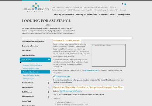 
                            11. Centennial Care Overview - Human Services Department