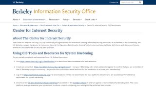 
                            4. Center for Internet Security | Information Security and Policy